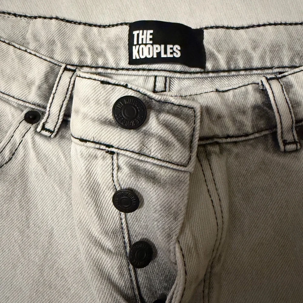 The Kooples straight bleached jeans white 42